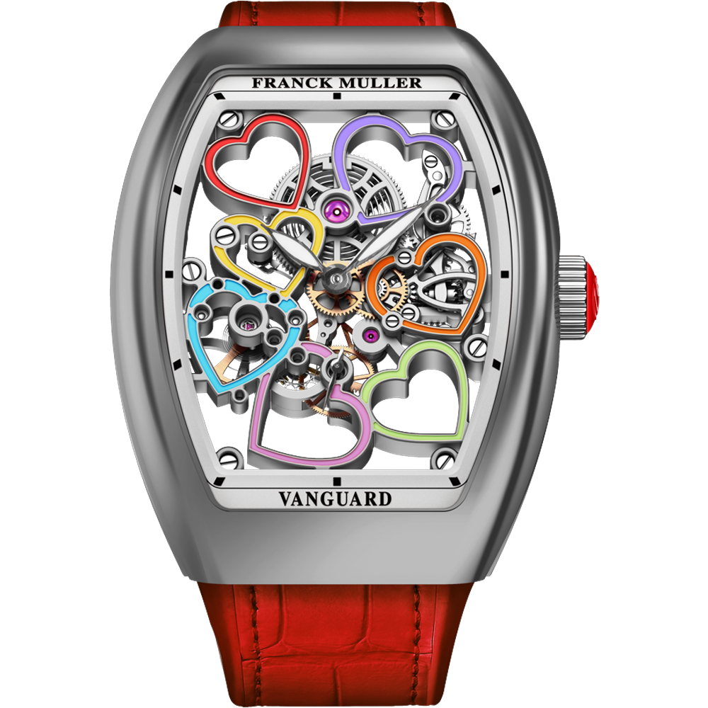 super clone FRANCK MULLER watch VANGUARD V32 COLOR DREAMS V 32 S6 SQT HEART COL DRM (RG)